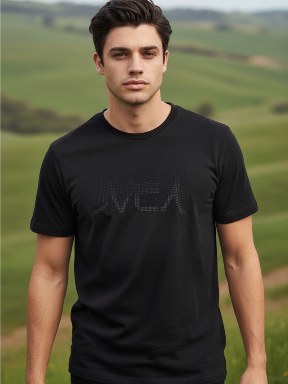 RVCA Artist Network Program Men's Black Graphic T-Shirt - Size Small